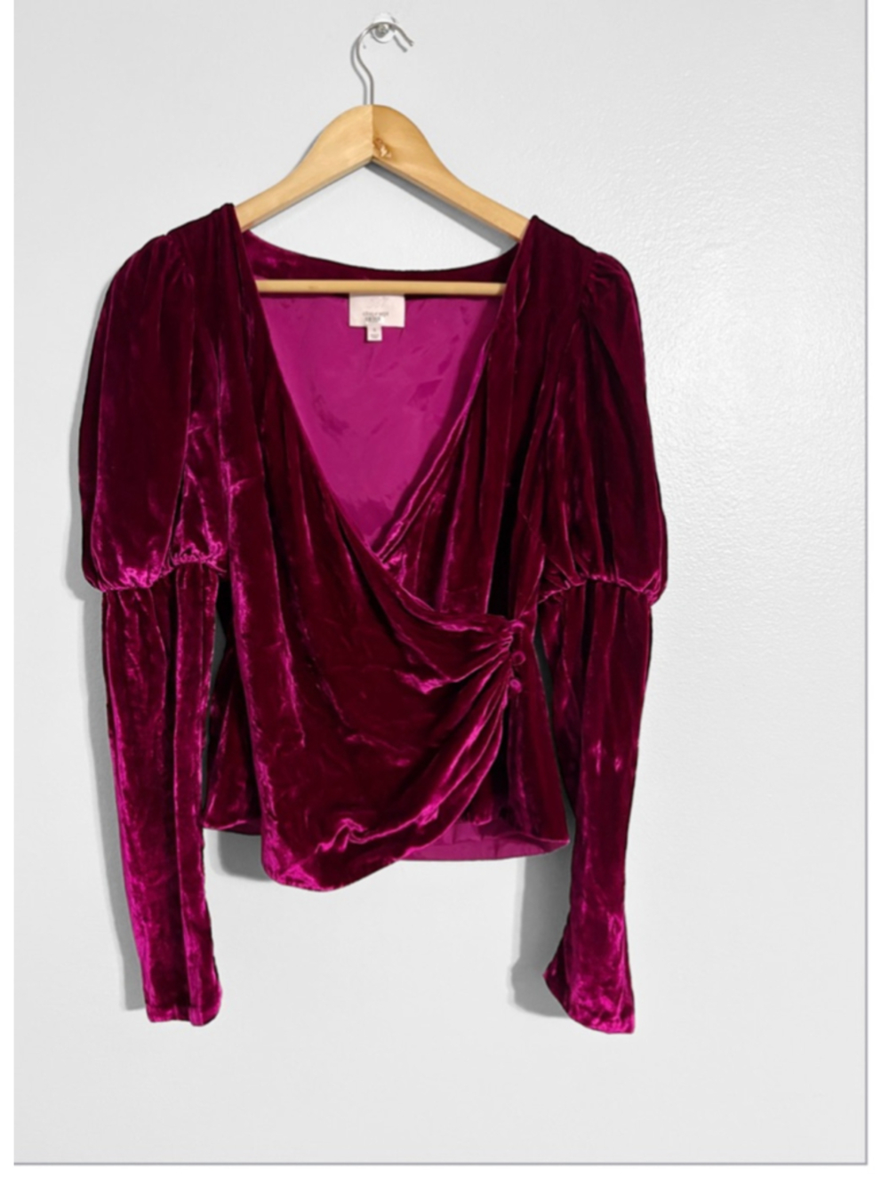 Cinq A Sept Theo Velvet Silk Blend Top - Picture 2 of 7